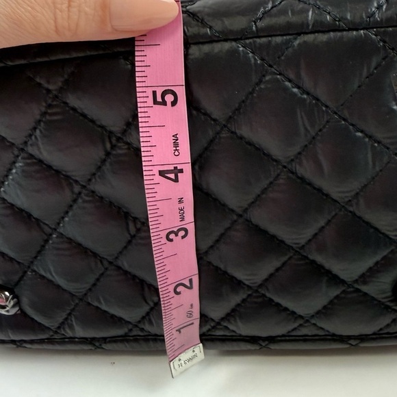 Ecostitch Woven Puff Square Crossbody Quilted Handbag Black PETA Approved NWT - Picture 11 of 13